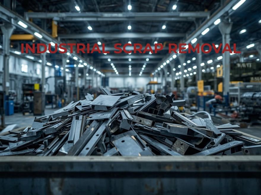 Industrial scrap removal service for manufacturing plants and factories in Qatar.