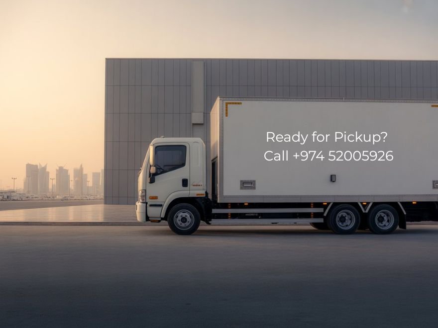 Scrap Qatar truck ready for scrap collection and pickup services nationwide.